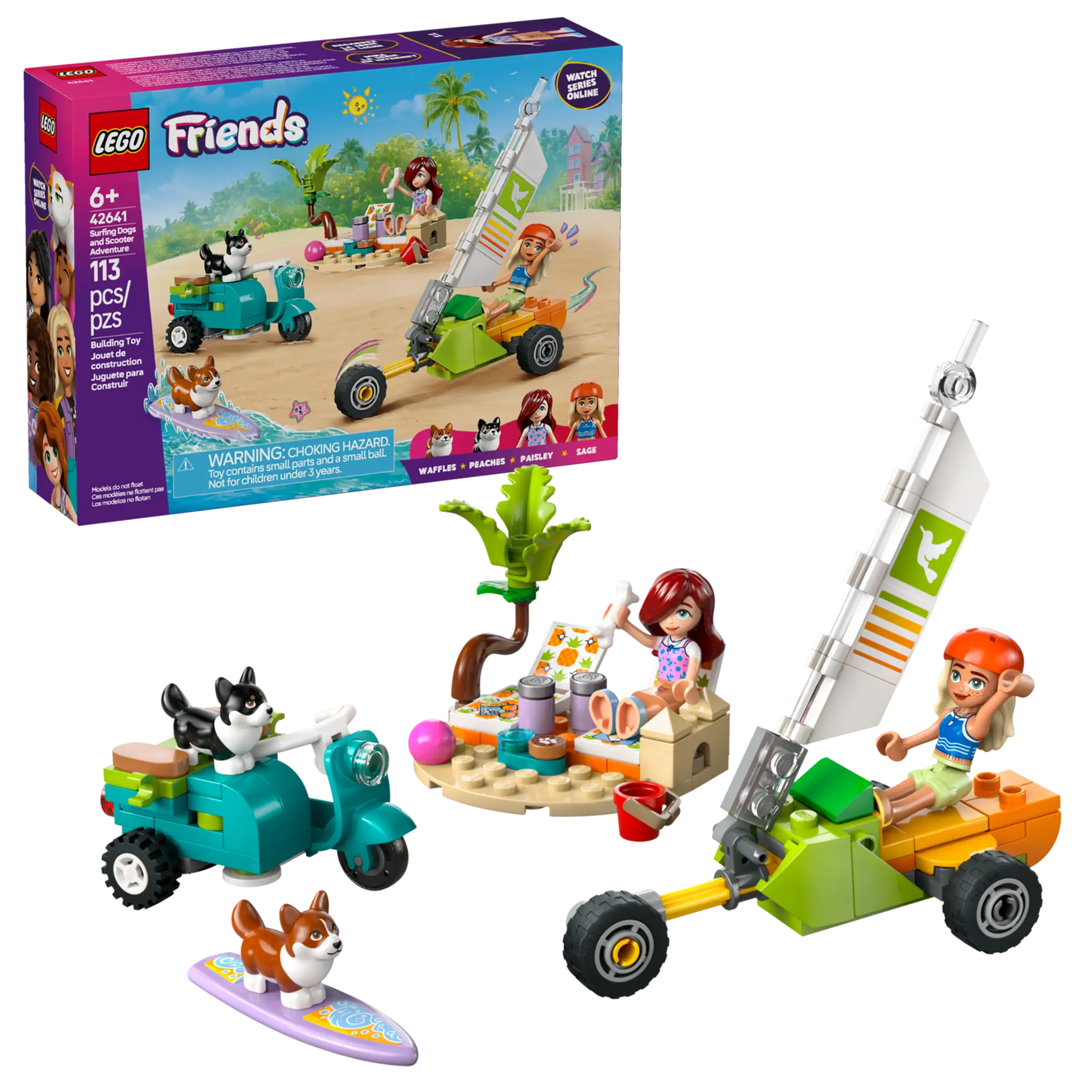 LEGO® Friends Surfing Dogs and Scooter Adventure 42641