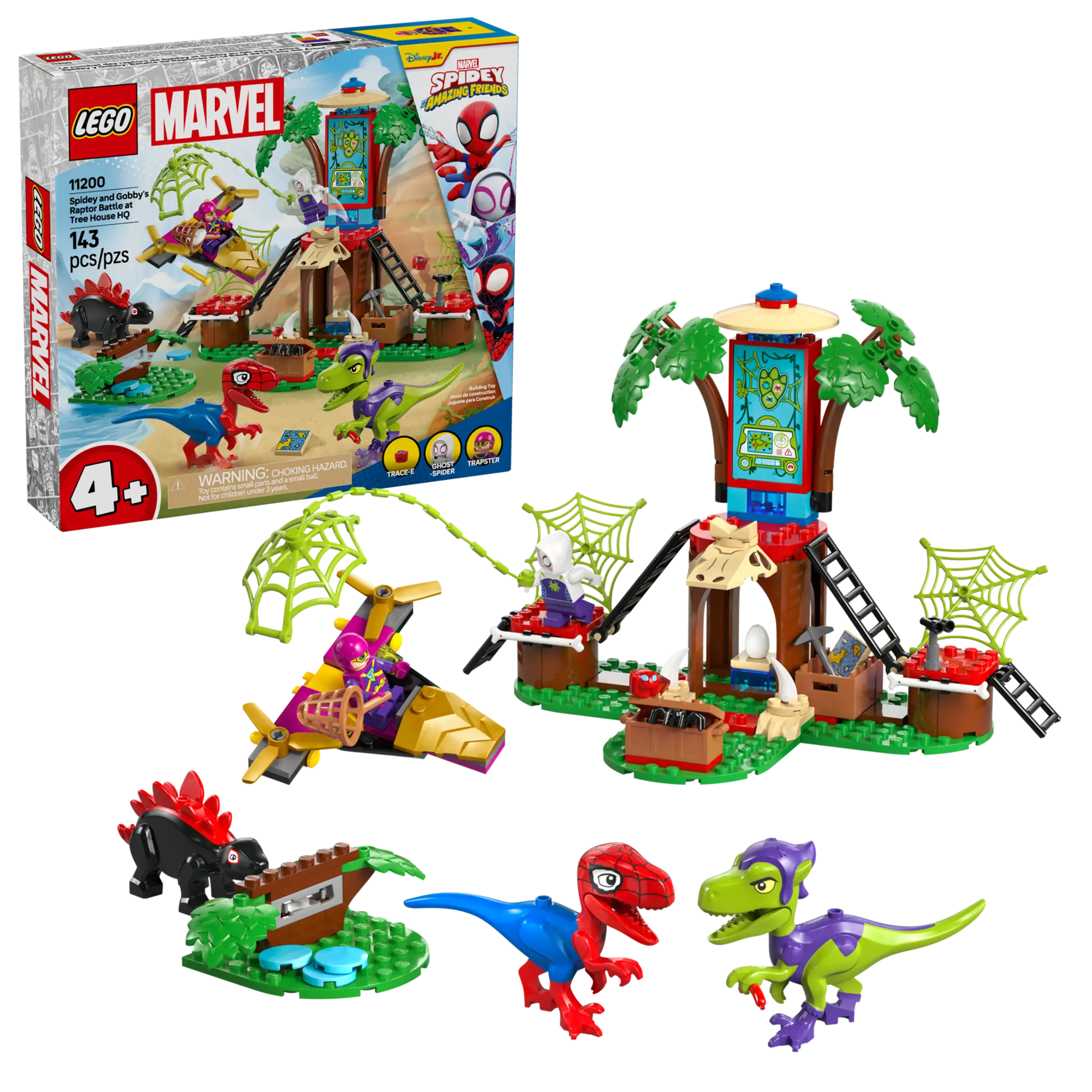 LEGO® Marvel Spidey and Gobby's Raptor Battle at Tree House HQ 11200