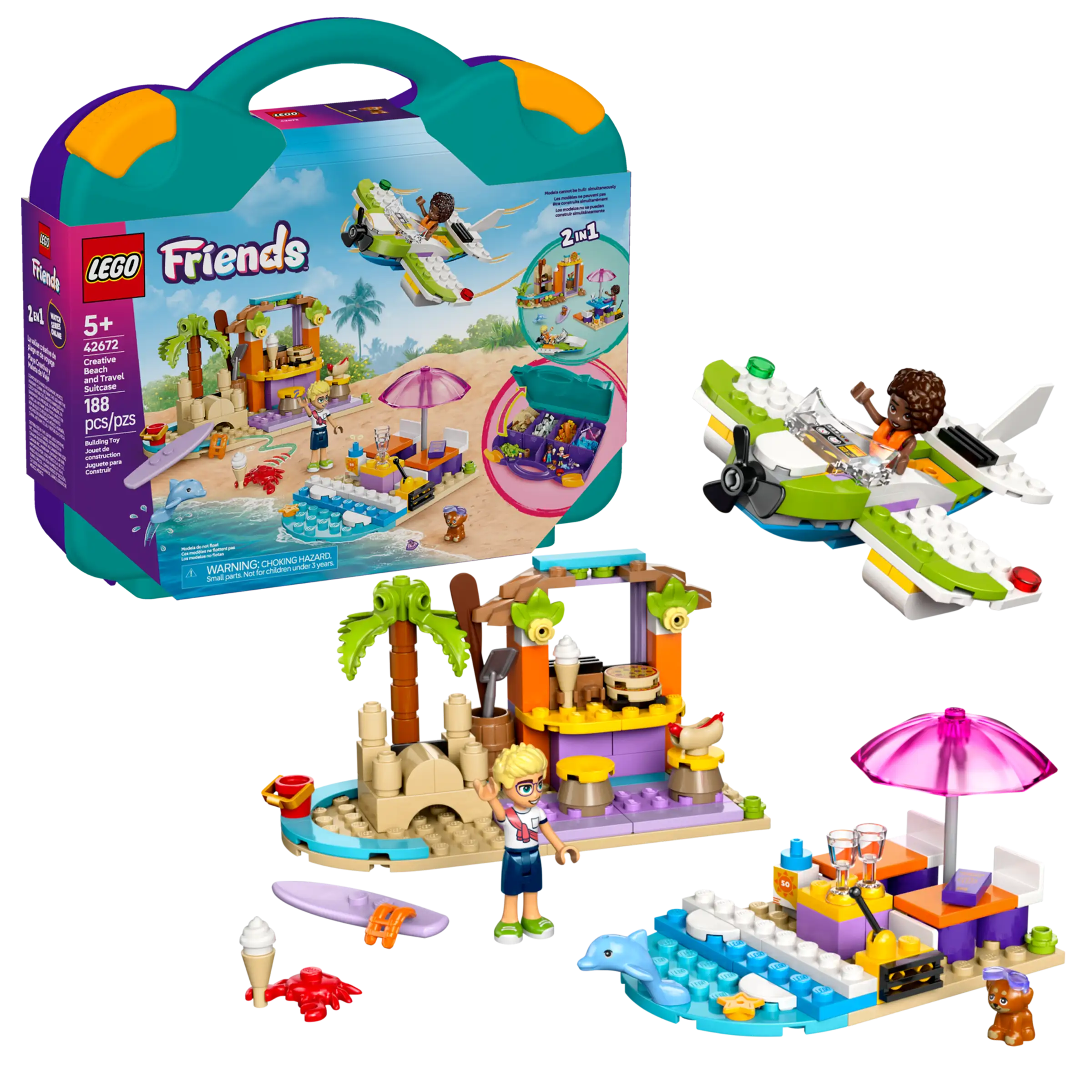 LEGO® Friends Creative Beach and Travel Suitcase 42672