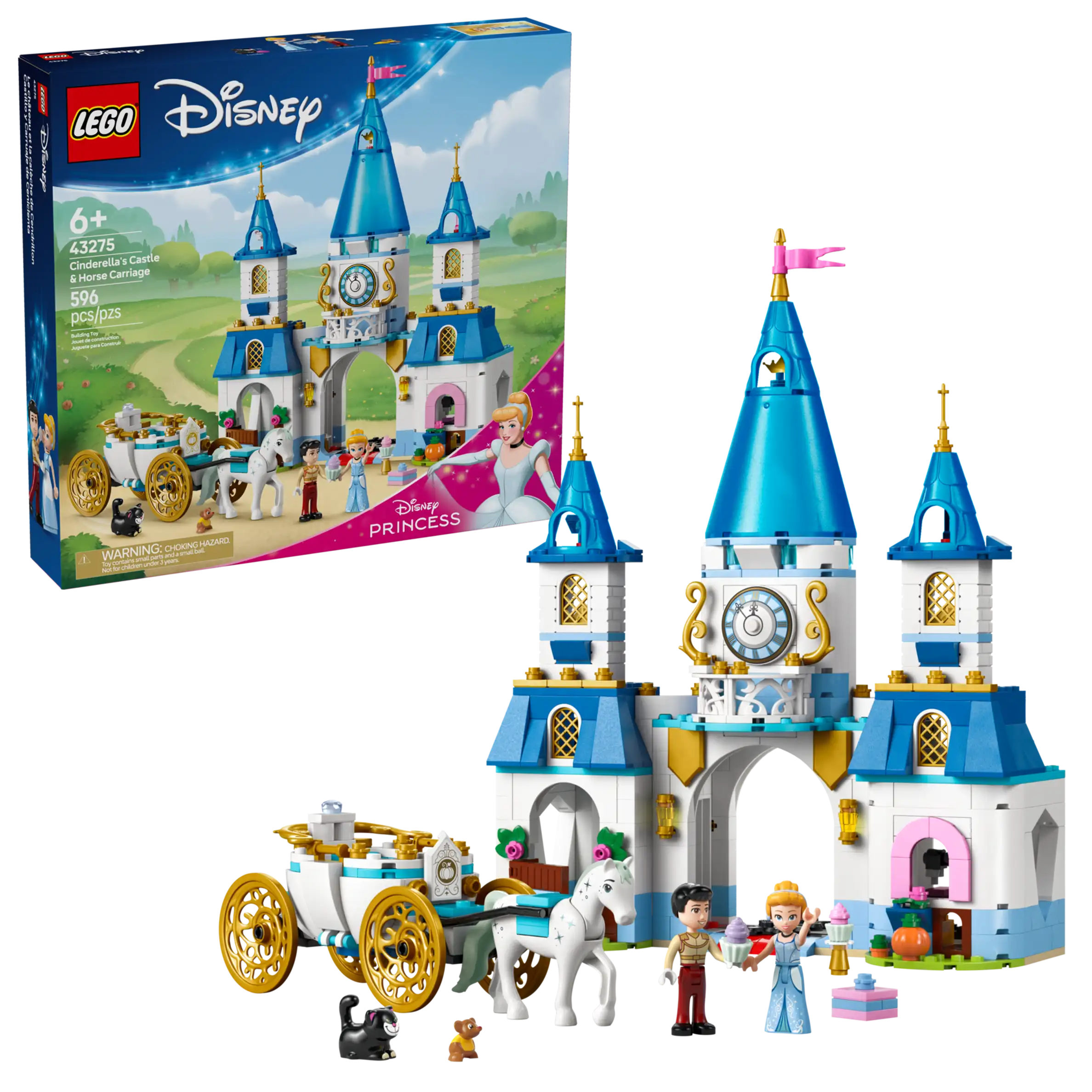 LEGO® Disney Cinderella's Castle & Horse Carriage 43275