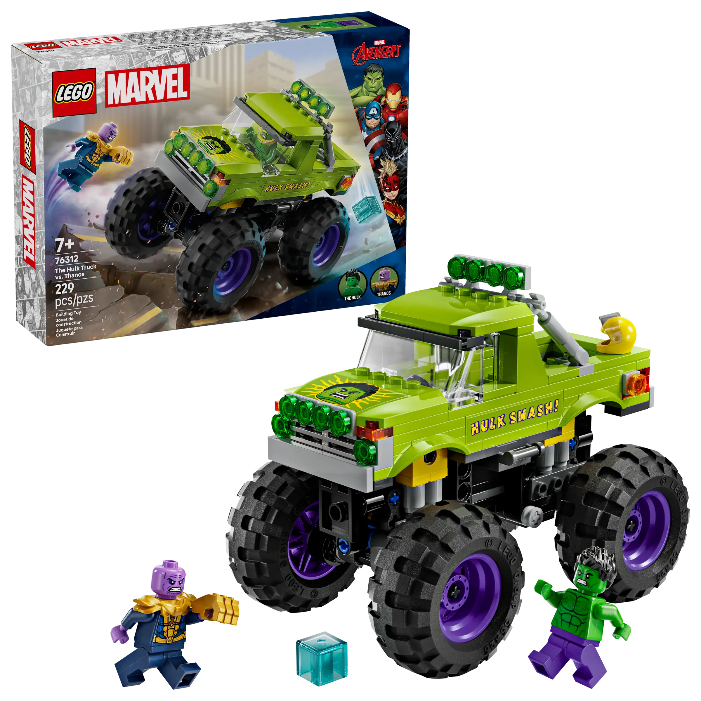 LEGO® Marvel The Hulk Truck vs. Thanos 76312
