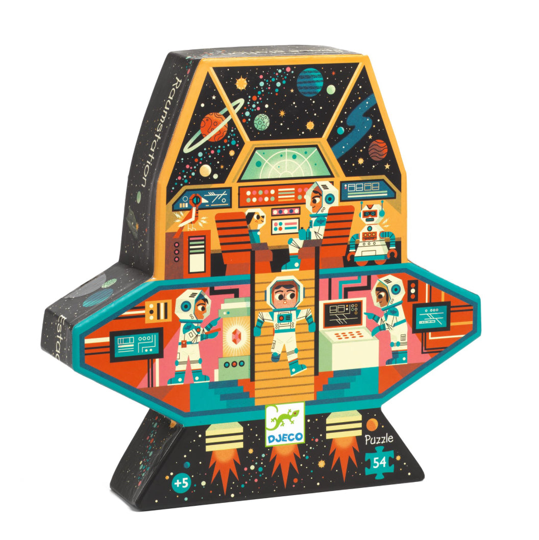 DJECO Silhouette Space Station Puzzle- 54 Pieces