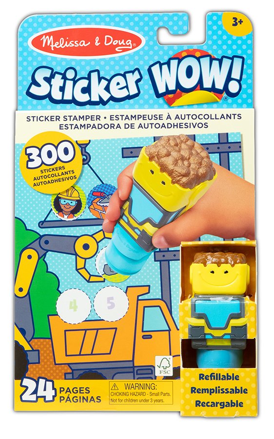 Melissa & Doug 50244 Sticker WOW! Activity Pad Set - Construction