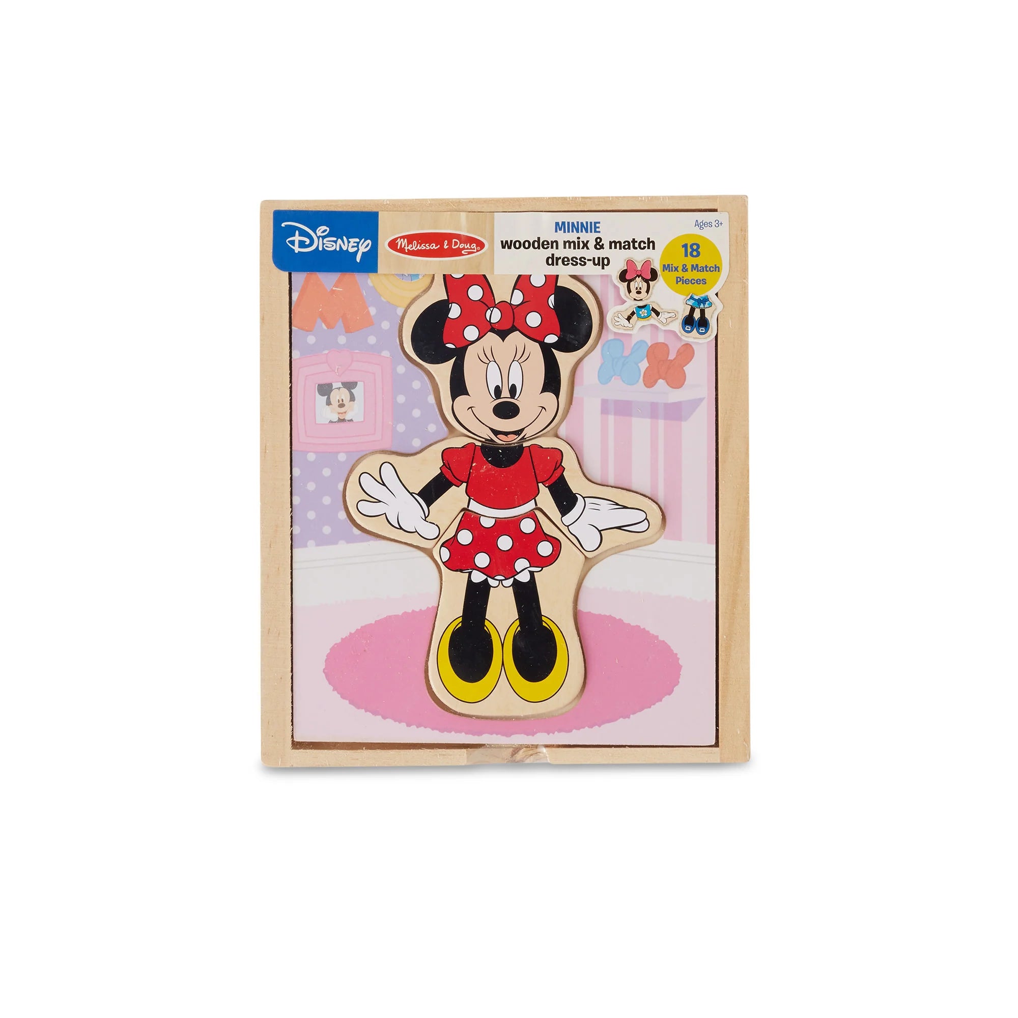 Melissa & Doug 51304 Disney Minnie Wooden Mix & Match Dress-Up Puzzle