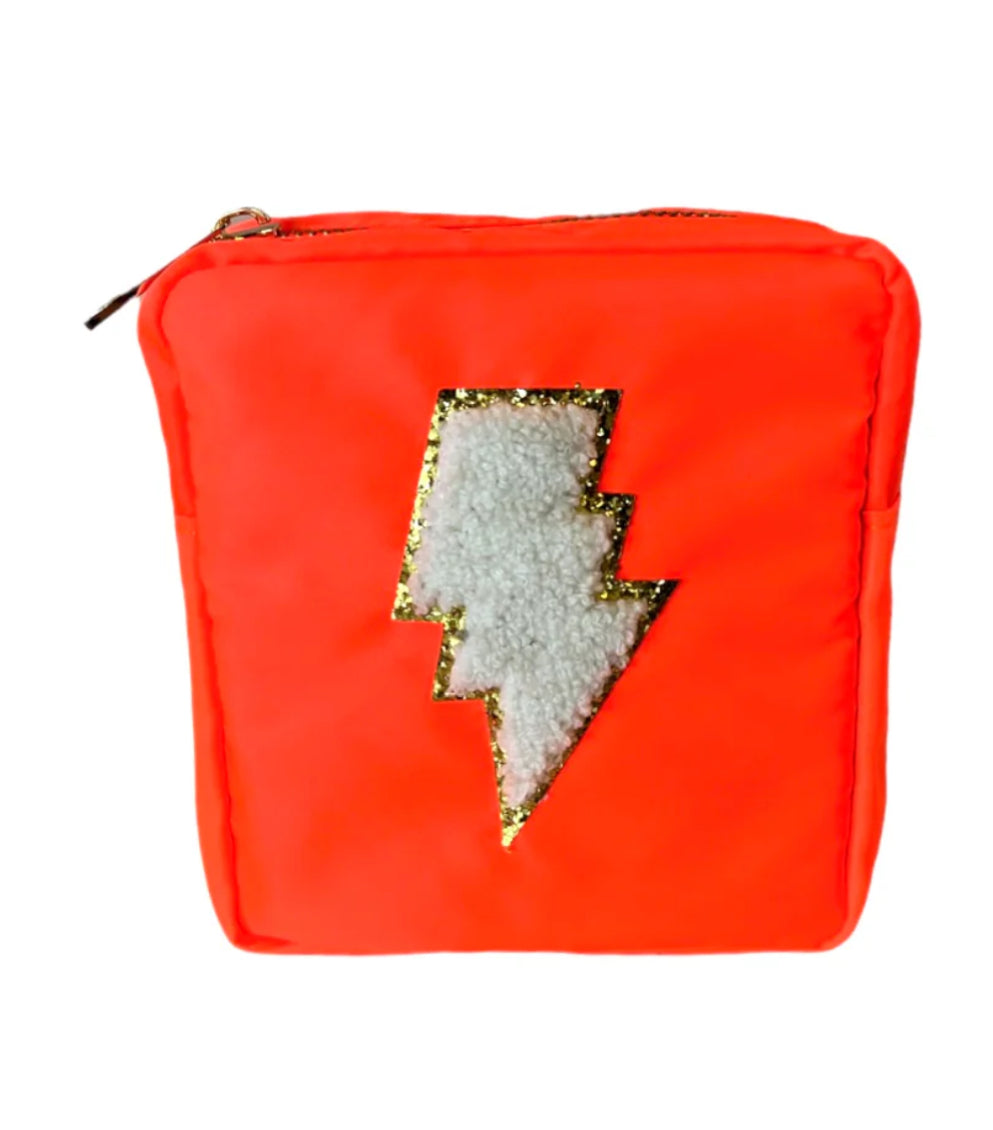 Varsity Collection Nylon Flash Bolt Cosmetic Bag