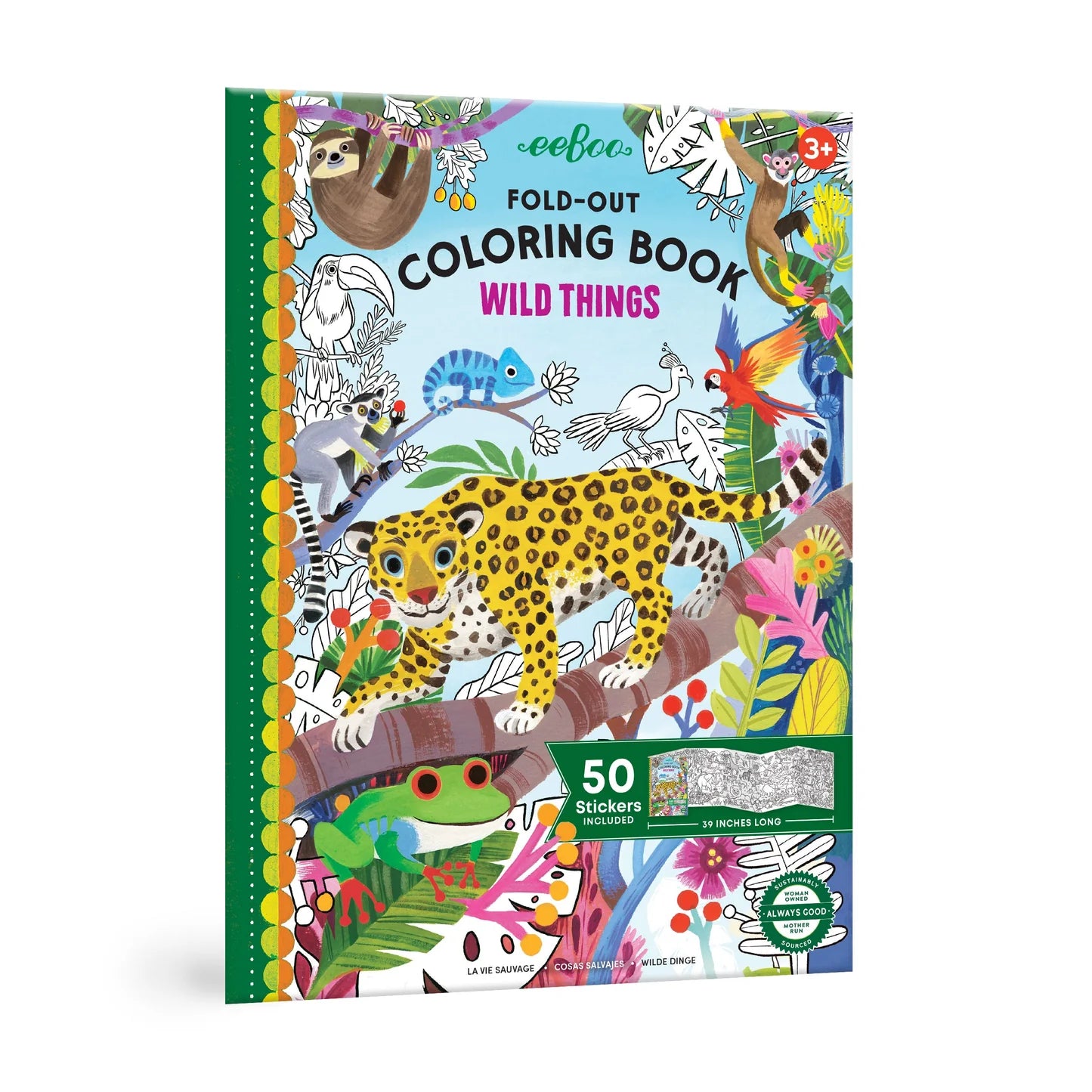 Fold Out Coloring Book Wild Things