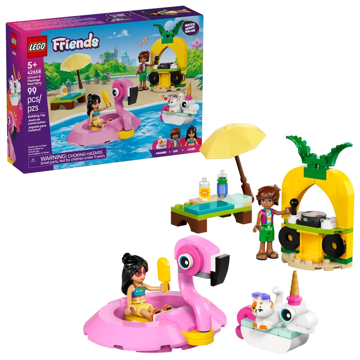 LEGO® Friends Unicorn & Flamingo Pool Party 42658