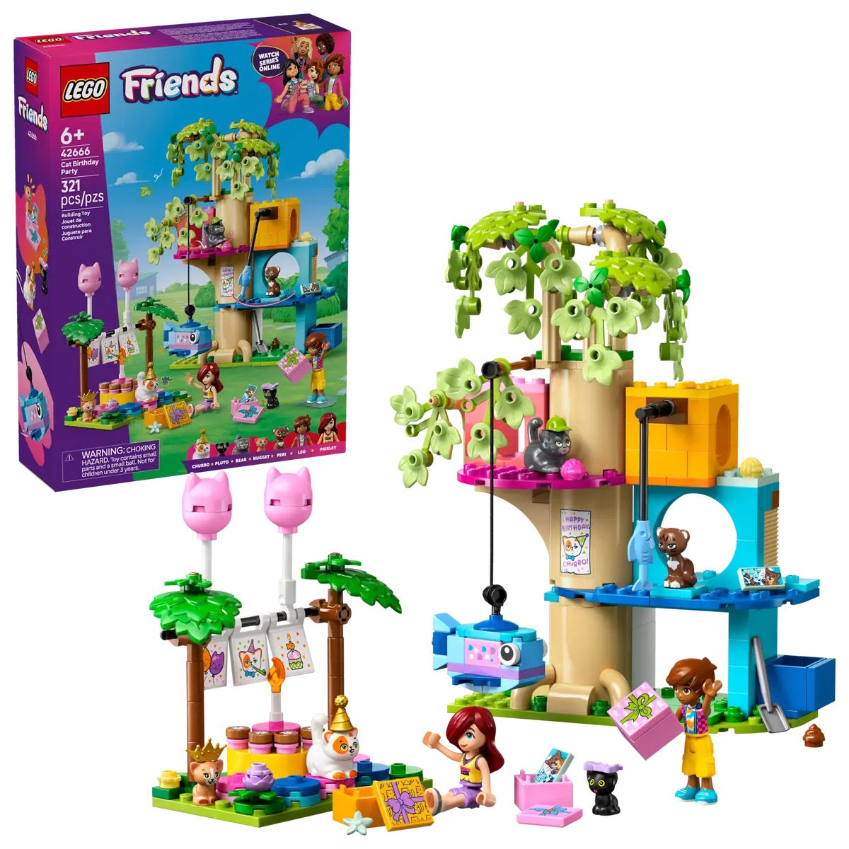 LEGO® Cat Birthday Party & Treehouse 42666