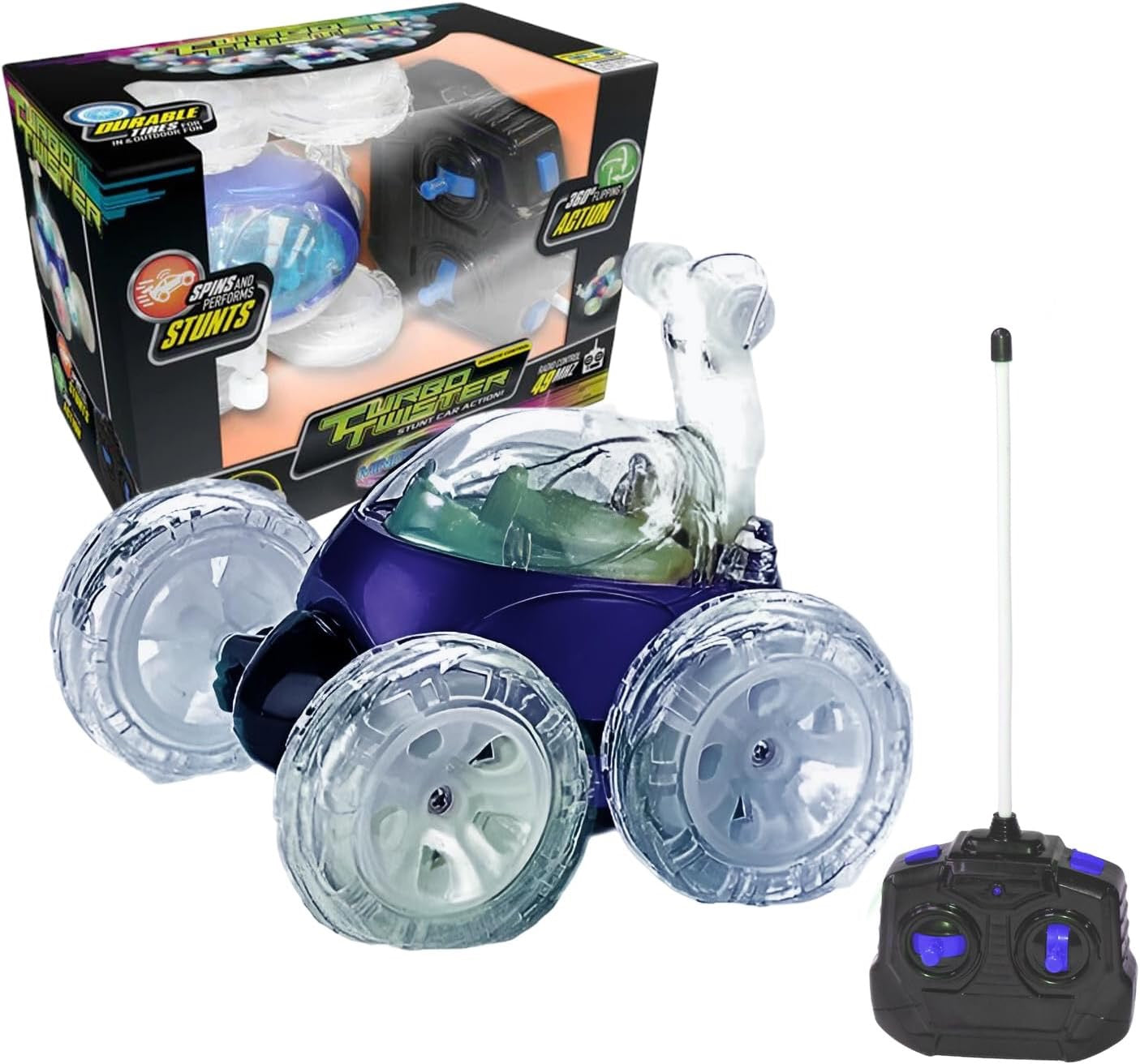 Turbo Twisters RC Stunt Car - Blue