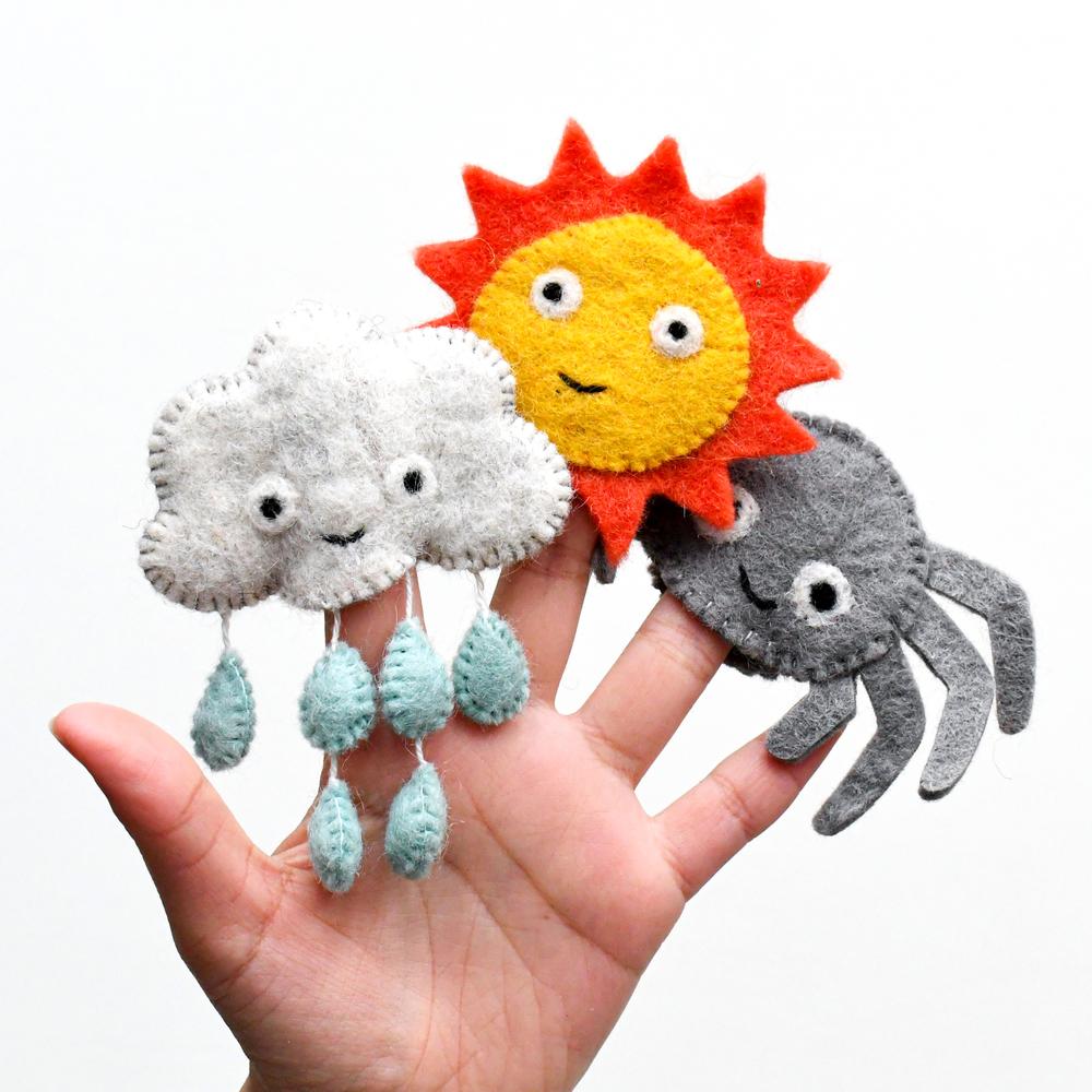 Pre-Order Itsy Bitsy Spider, Finger Puppet Set of 3 (Ships in August)