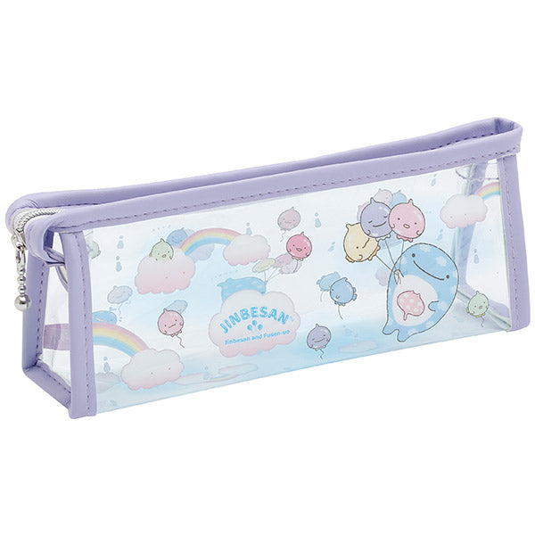 Japan San-X Jinbesan Clear Pencil Case Pen Pouch (Jinbesan & Balloon Fish)