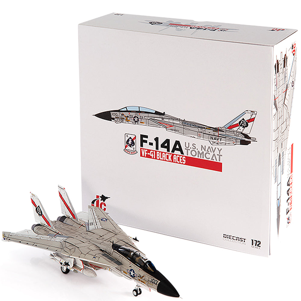 Grumman F-14A Tomcat VF-41 “Black Aces” USS Nimitz 1978, 1:72 Scale Diecast Model