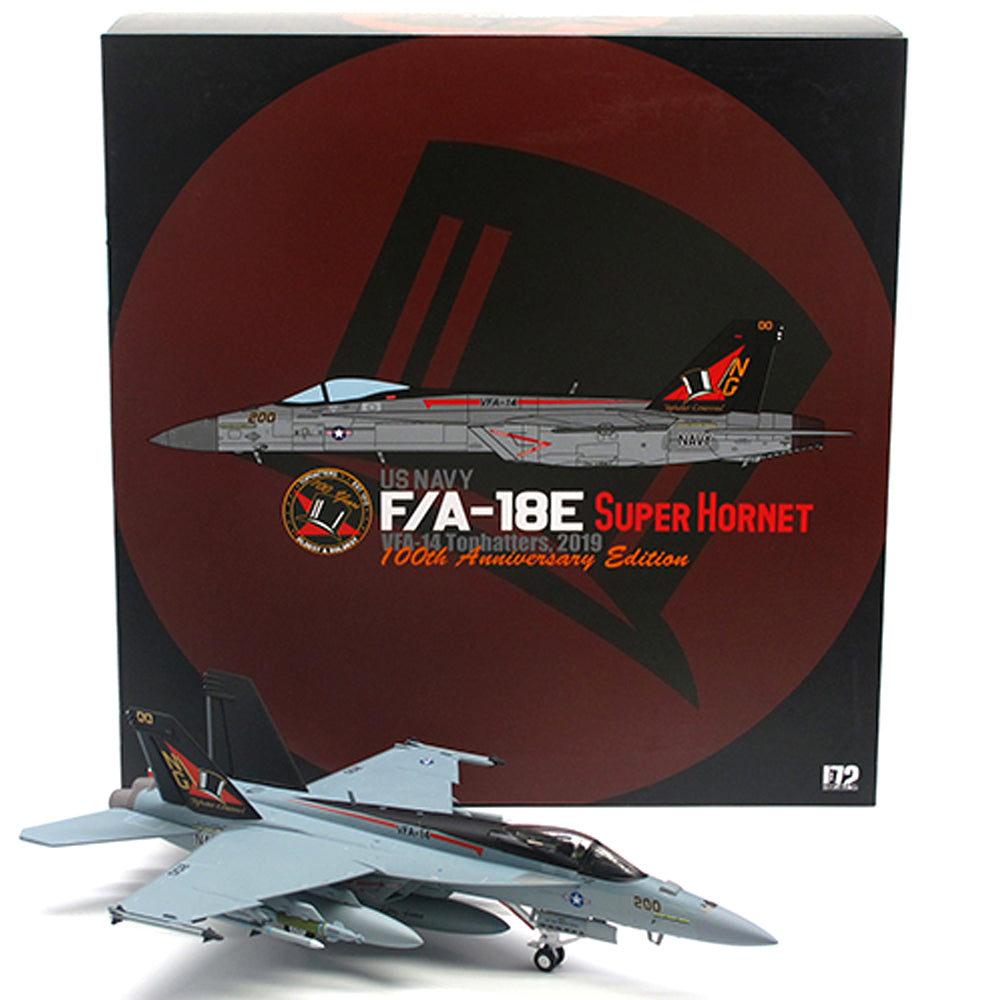 Boeing F/A-18E Super Hornet, VFA-14 Tophatters, 100th Anniversary, 2019, 1:72 Scale Diecast Model