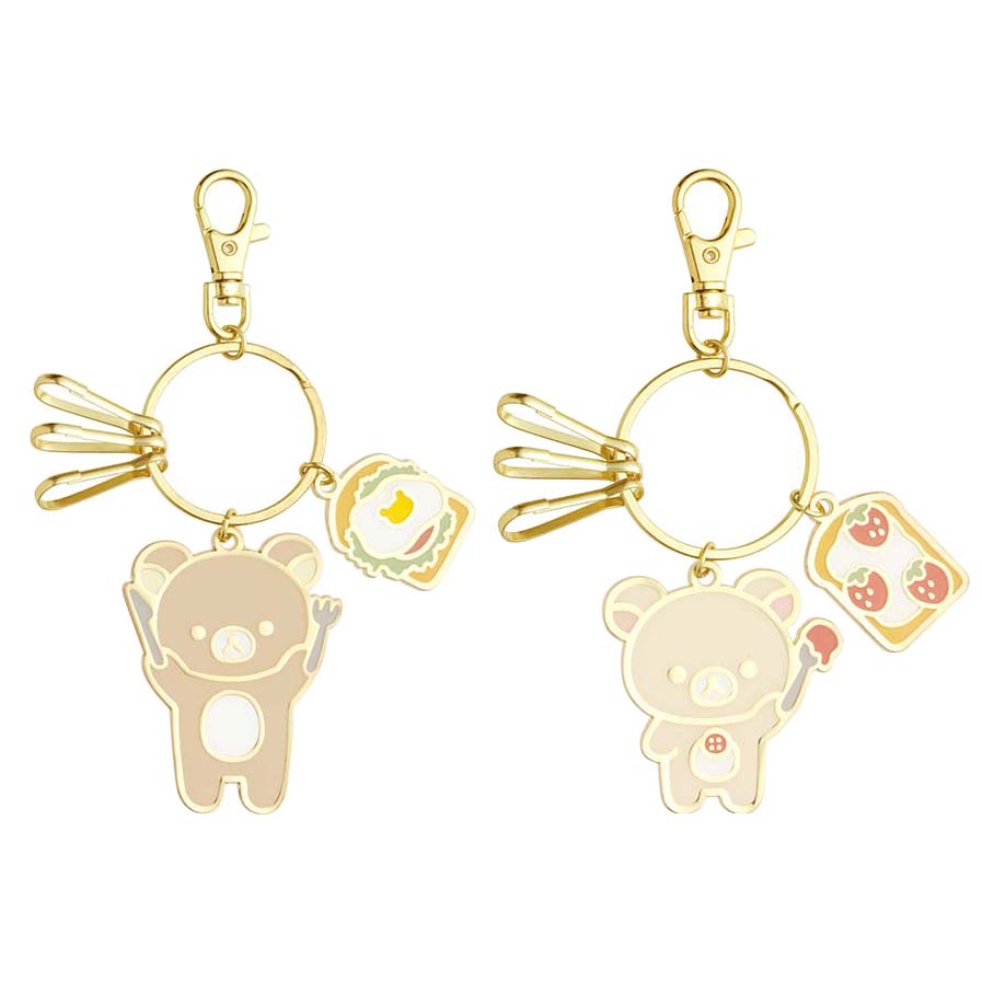 Japan San-X Rilakkuma Metal Keychain Key Ring (New Basic Vol.2)