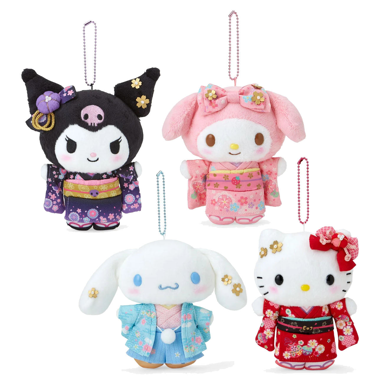 Japan Sanrio Plush Doll Keychain (Kimono)