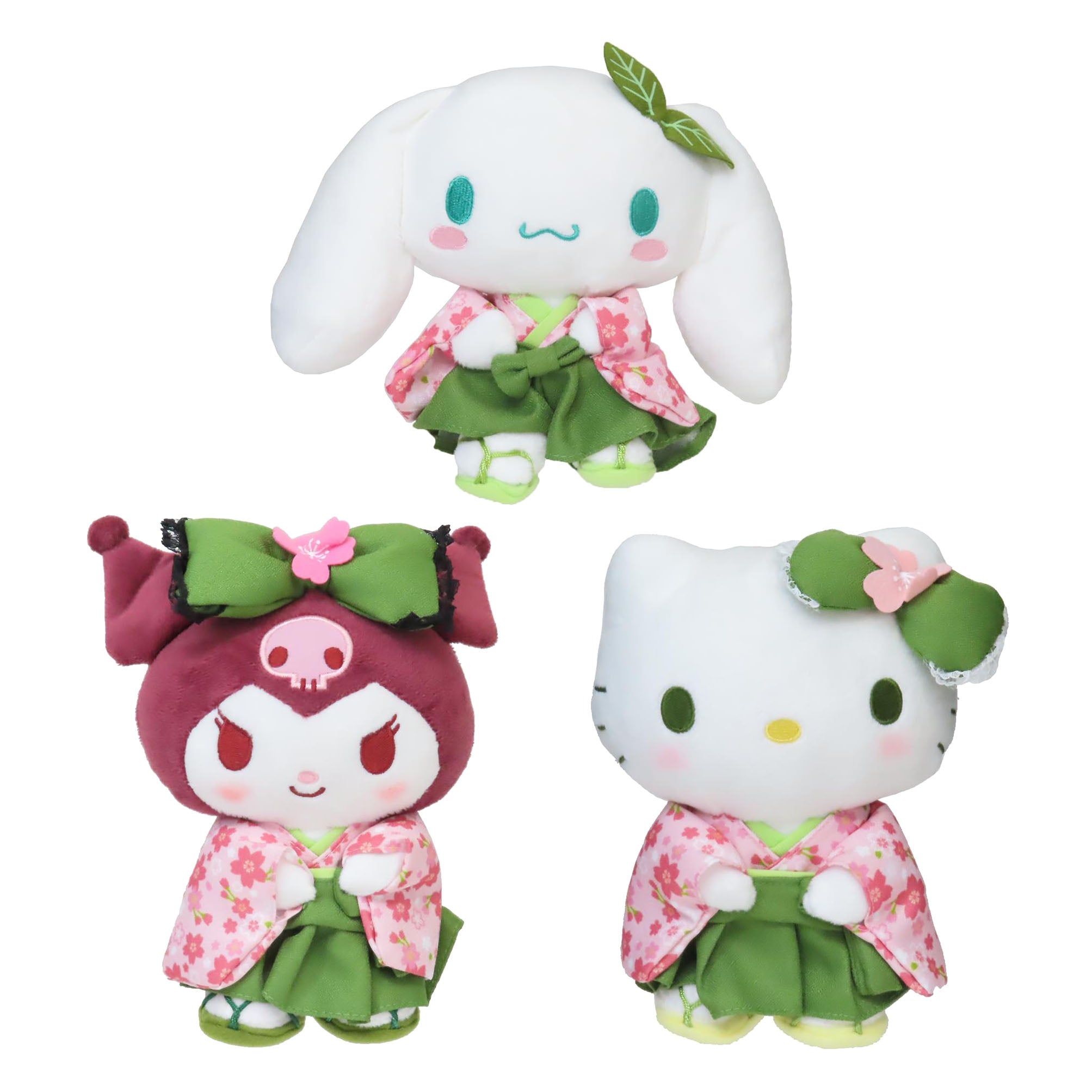 Japan Sanrio Plush Doll Soft Toy (Kimono / Matcha)