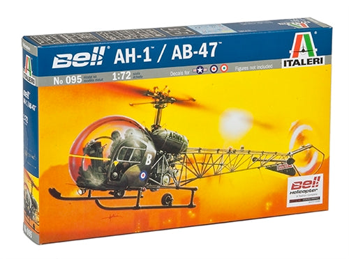 Bell British AH.1 “Sioux” / Italian AB-47 Light Helicopter, 1/72 Scale Plastic Model Kit