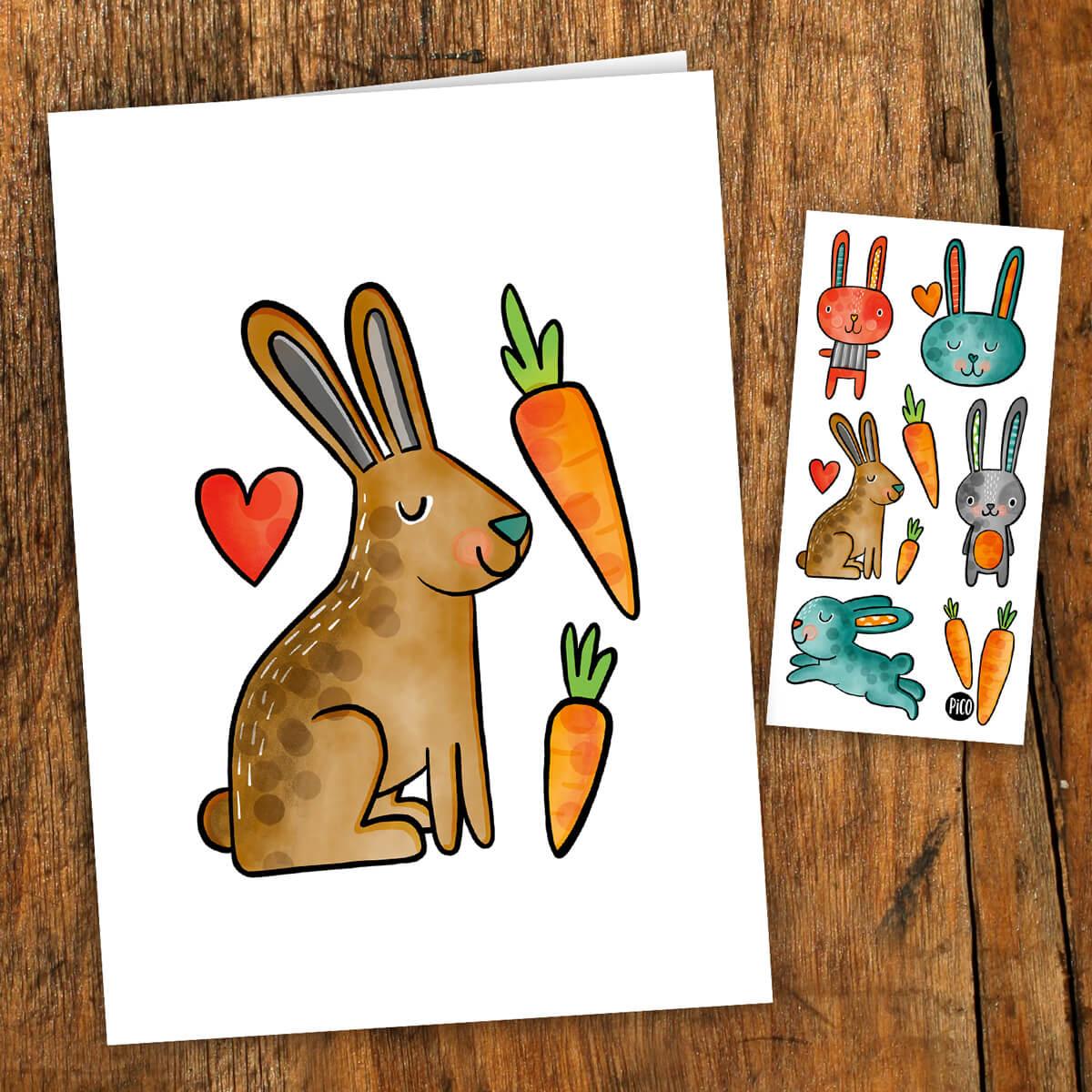 Greeting Card- Soft Rabbits