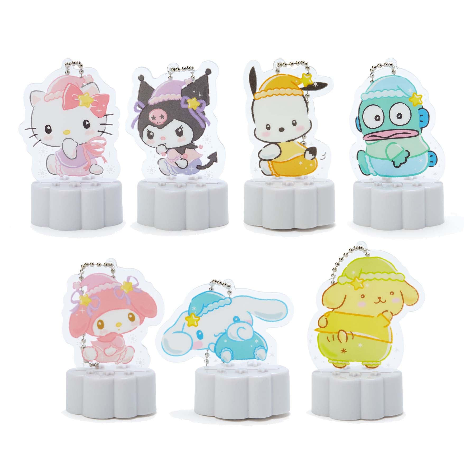 Japan Sanrio Acrylic Keychain with LED Light Stand (Pajama)