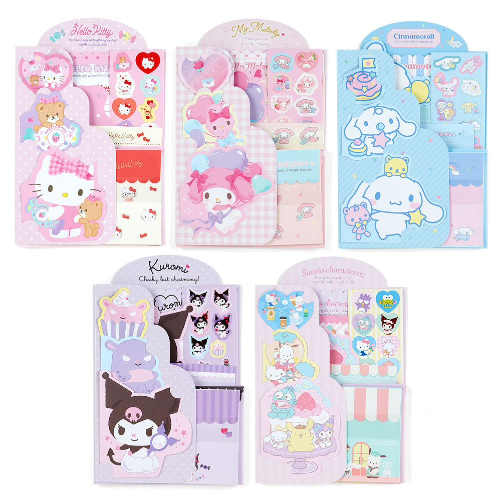 Japan Sanrio Characters Mix / Hello Kitty / My Melody / Cinnamoroll / Kuromi Letter Paper & Envelope Set