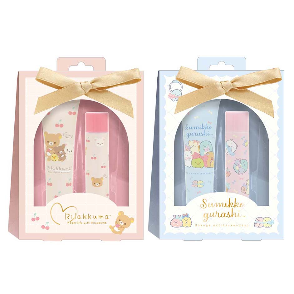 Japan San-X Rilakkuma / Sumikko Gurashi Lip Balm & Hand Cream Set