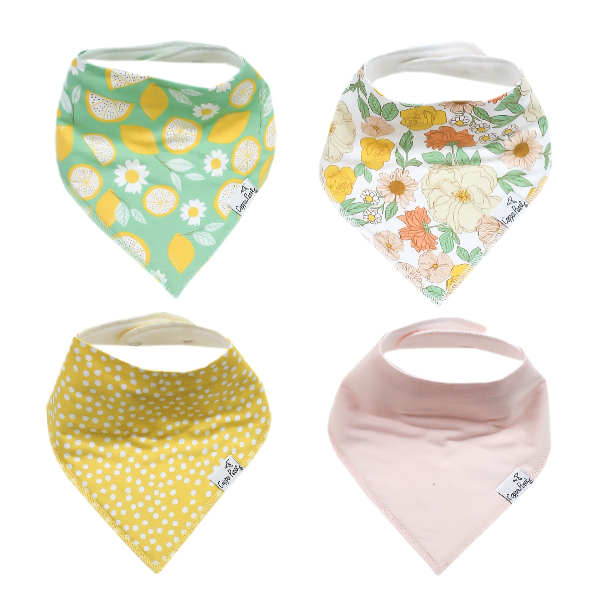 Bandana Bib 4pk- Lemon