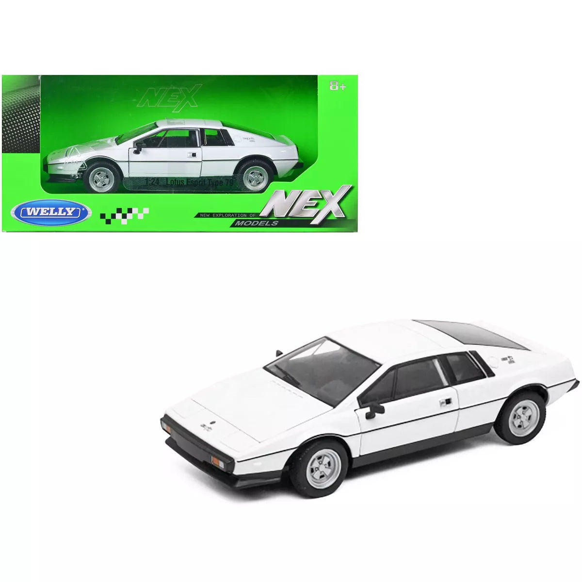Lotus Esprit Type 79 White 1:24 Diecast Model SUV – NEX Collection