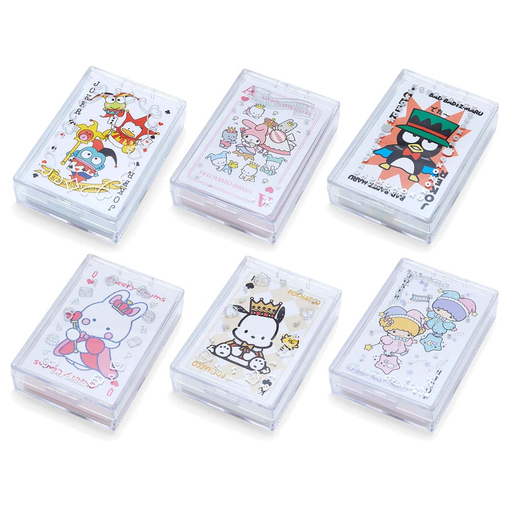 Japan Sanrio Characters Mix / Bad Badtz Maru / Cheery Chums / Pochacco / Little Twin Stars Poker Style Memo Pad with Case
