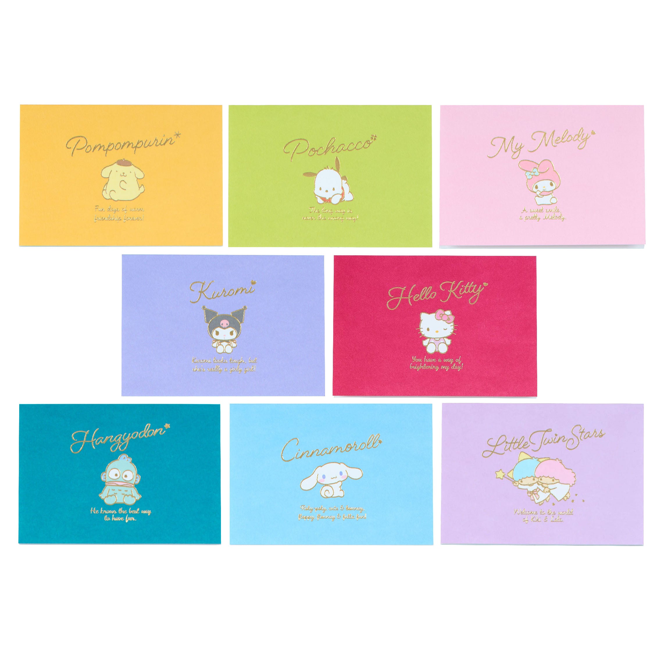 Japan Sanrio Message Card Pad (Colorful)