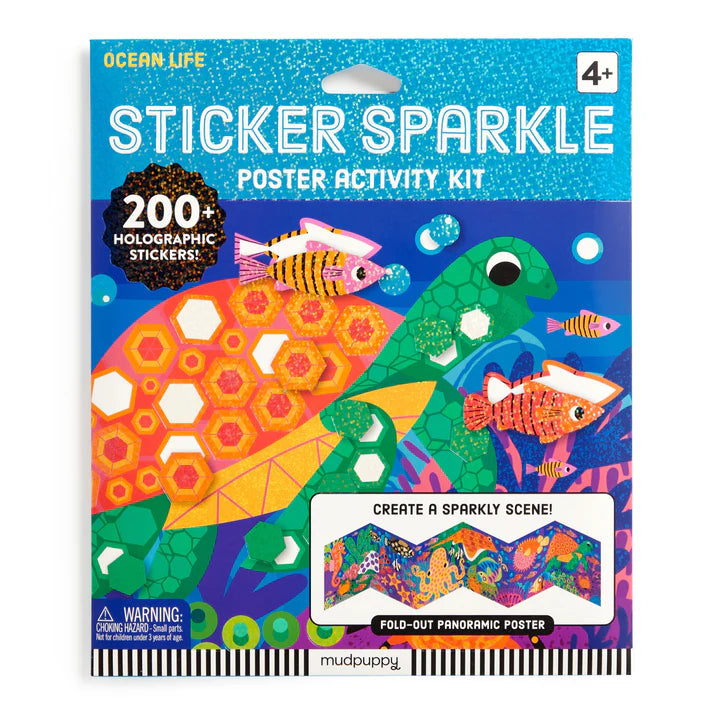 Ocean Life Sparkle Sticker Posters
