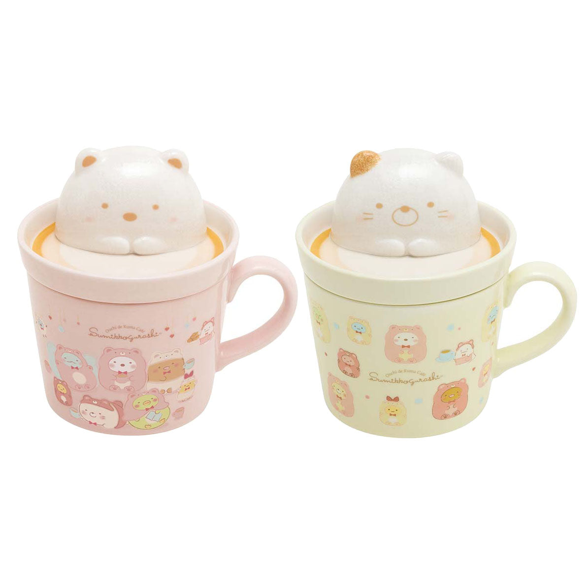 Japan San-X Sumikko Gurashi Ceramic Mug with Lid (Bear Cafe)