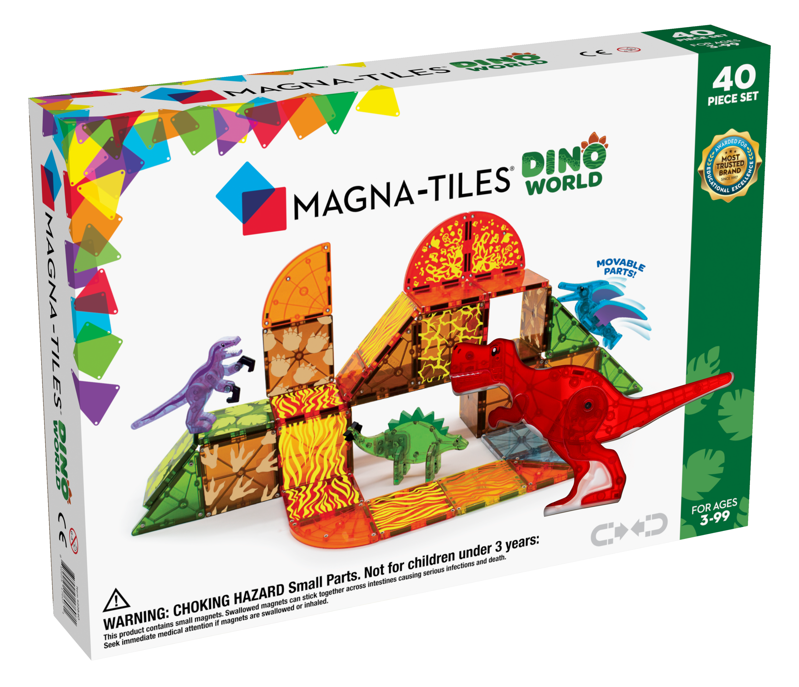 Magna-Tiles® Dino World 40 Piece Set