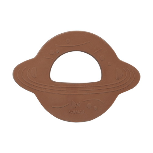 Natural Rubber Teether - Brown Planet