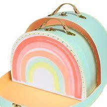 Large Rainbow Suitcase