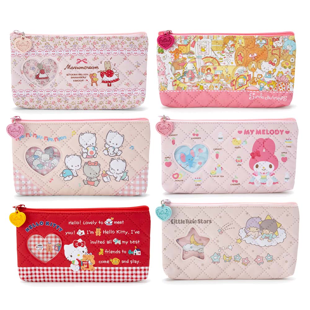 Japan Sanrio Characters Mix / Hello Kitty / My Melody / Little Twin Stars / Marron Cream / Nya Ni Nyu Ne Nyon Pencil Case Pen Pouch (Forever)
