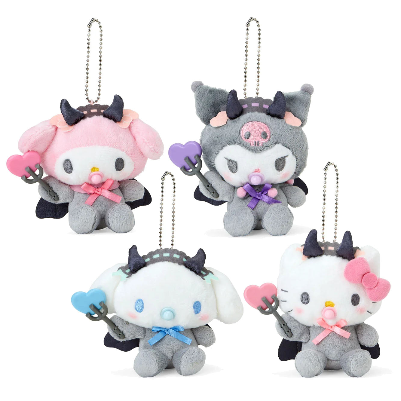 Japan Sanrio Plush Doll Keychain (Baby Devil)