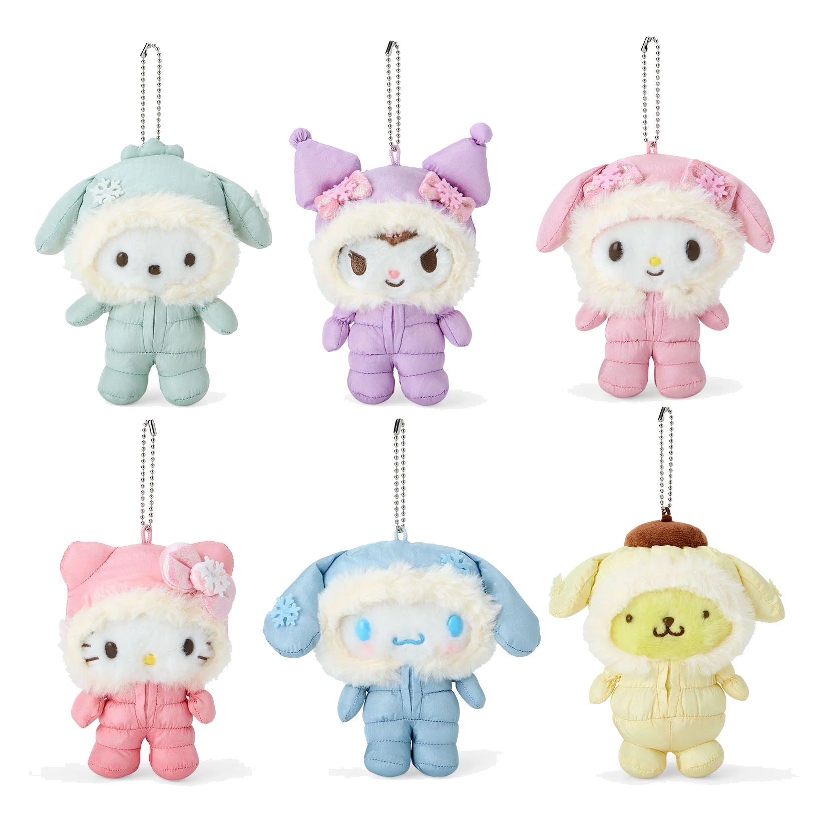 Japan Sanrio Plush Doll Keychain (Fluffy Winter)