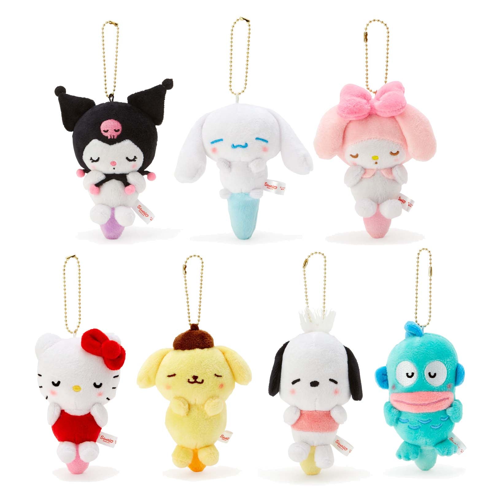 Japan Sanrio Acupoint Press Plush Doll Keychain