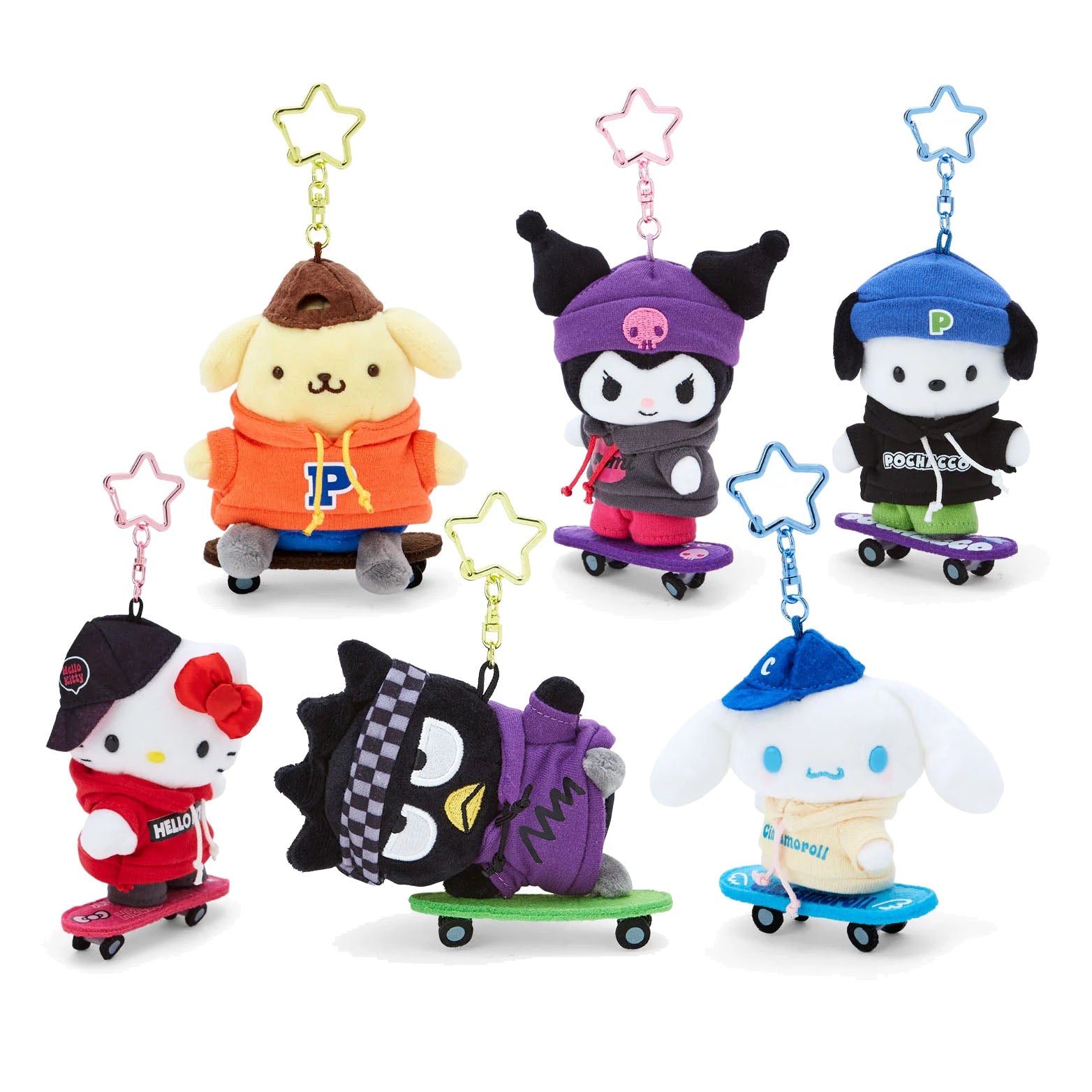 Japan Sanrio Plush Doll Keychain (Skater)