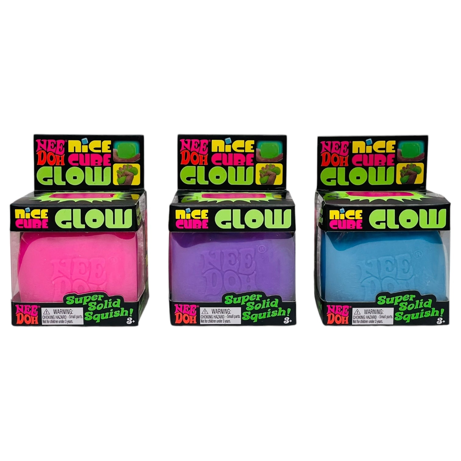 Nee Doh Glow Nice Cube  (Single Cube)