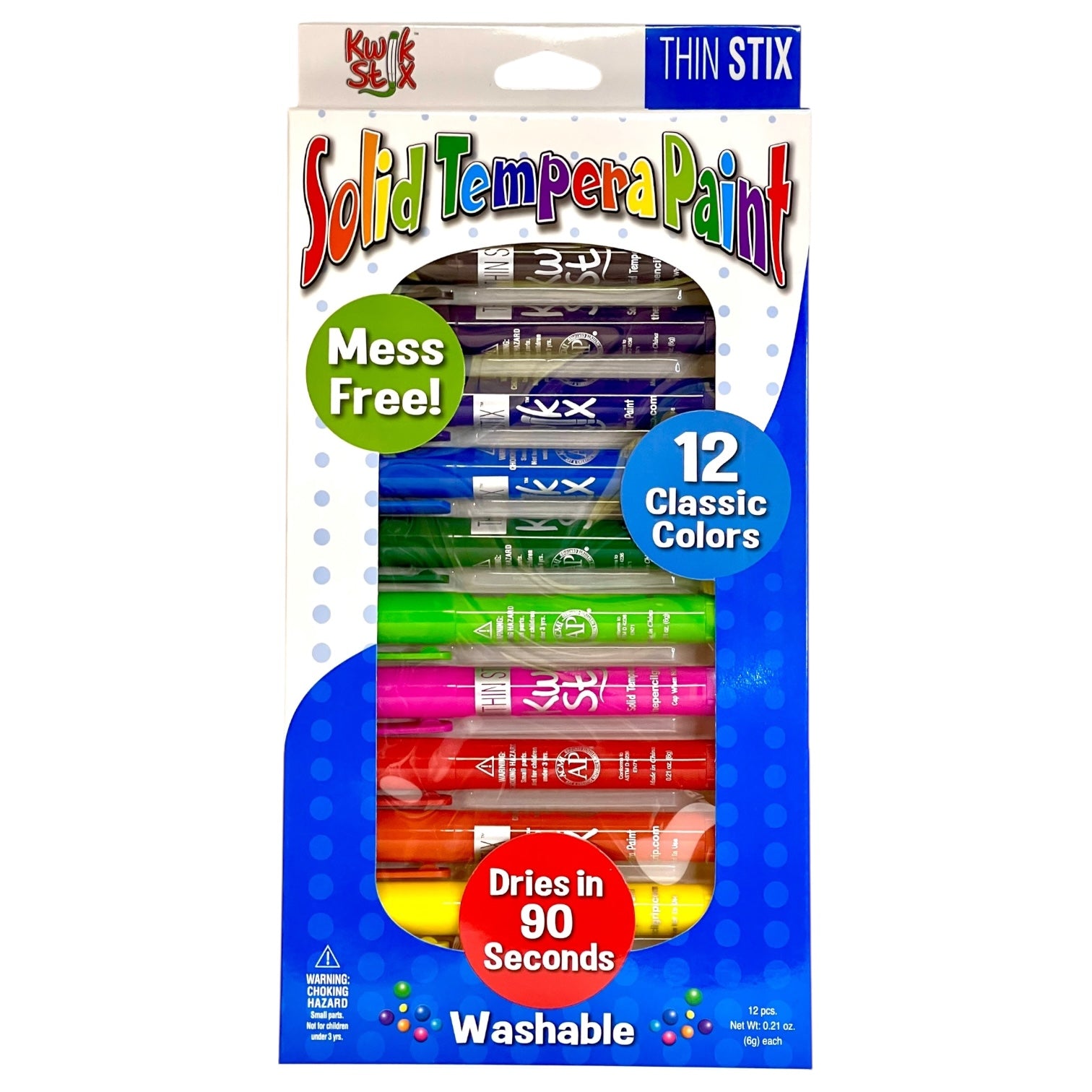 Thinstix Tempera Paint - 12 Thin Classic Colors