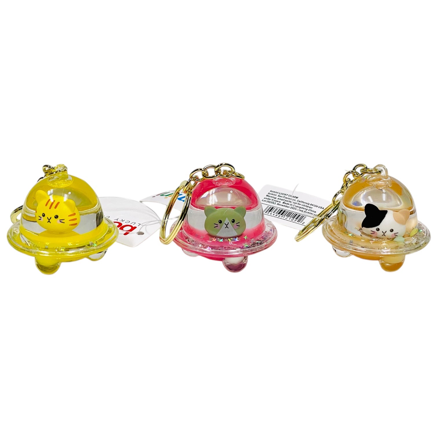 Floaty Keychain - UFO Kitty (Single Keychain)