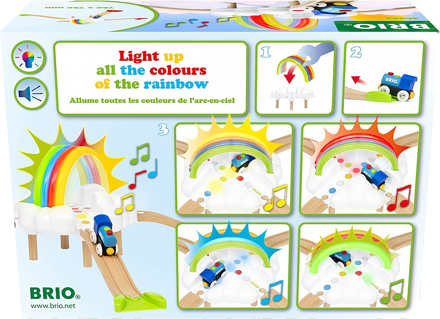 BRIO My First Railway Light Up Rainbow Set