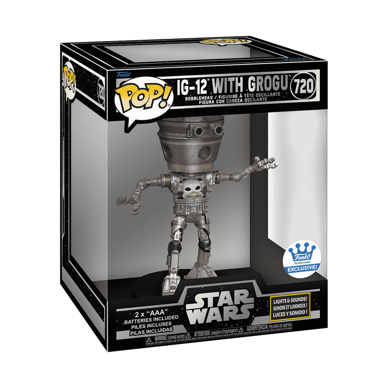 Star Wars Pop! Deluxe Lights and Sounds IG-12 with Grogu