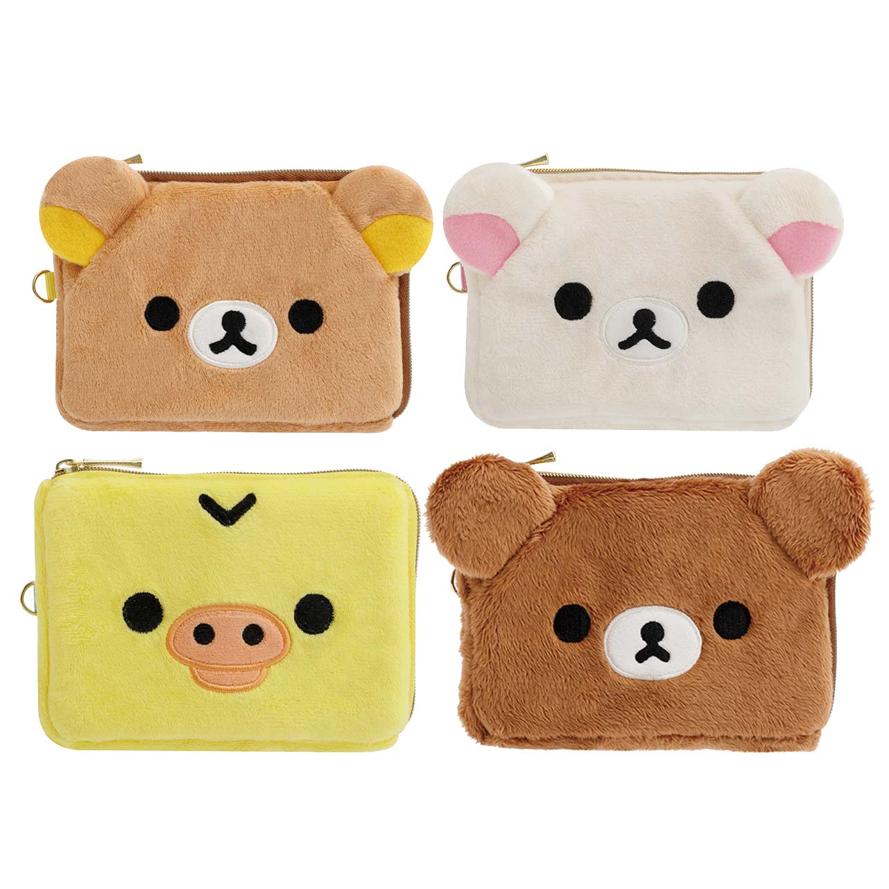 Japan San-X Rilakkuma Plush Card Holder Coin Purse (Face)