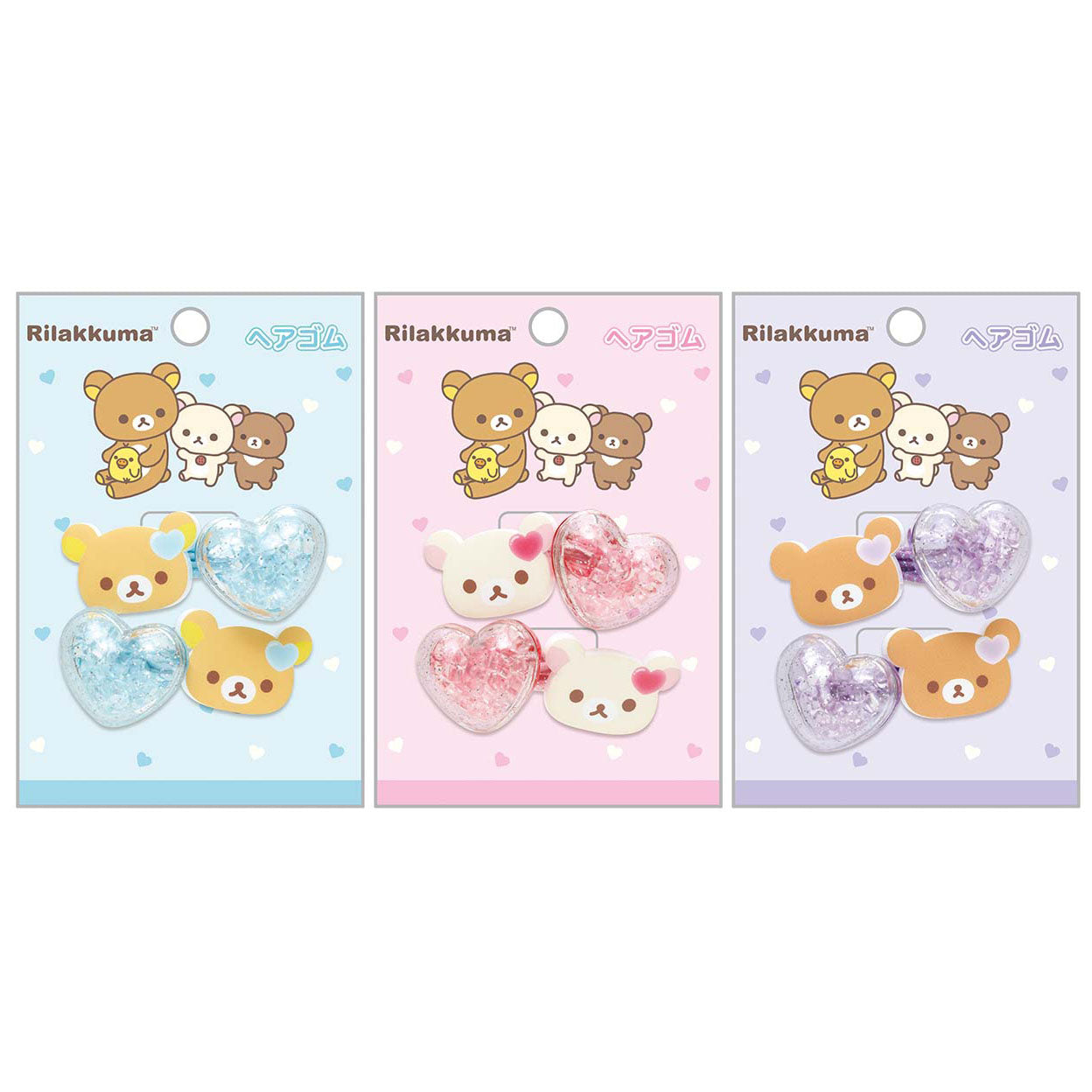 Japan San-X Rilakkuma Ponytail Holder Hair Tie (Heart)
