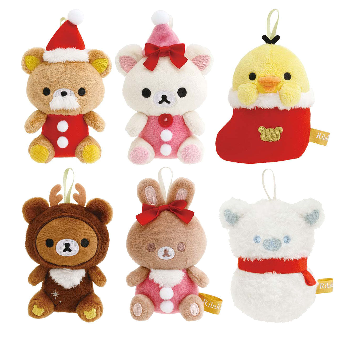 Japan San-X Rilakkuma Mini Plush Doll Soft Toy (Christmas)