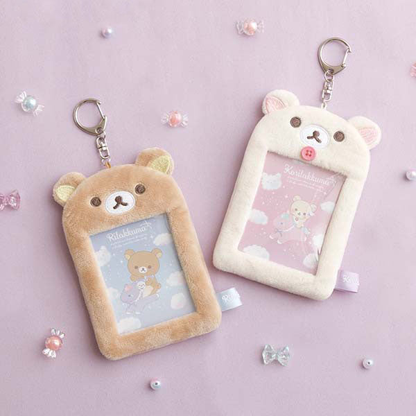 Japan San-X Rilakkuma Korilakkuma Plush Photo Card Holder (Cotton Candy in the Sky)