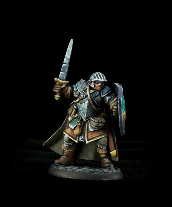 Baran Blacktree Veteran Warrior, 28 mm Scale Plastic Figure – Dungeon Dwellers Collection