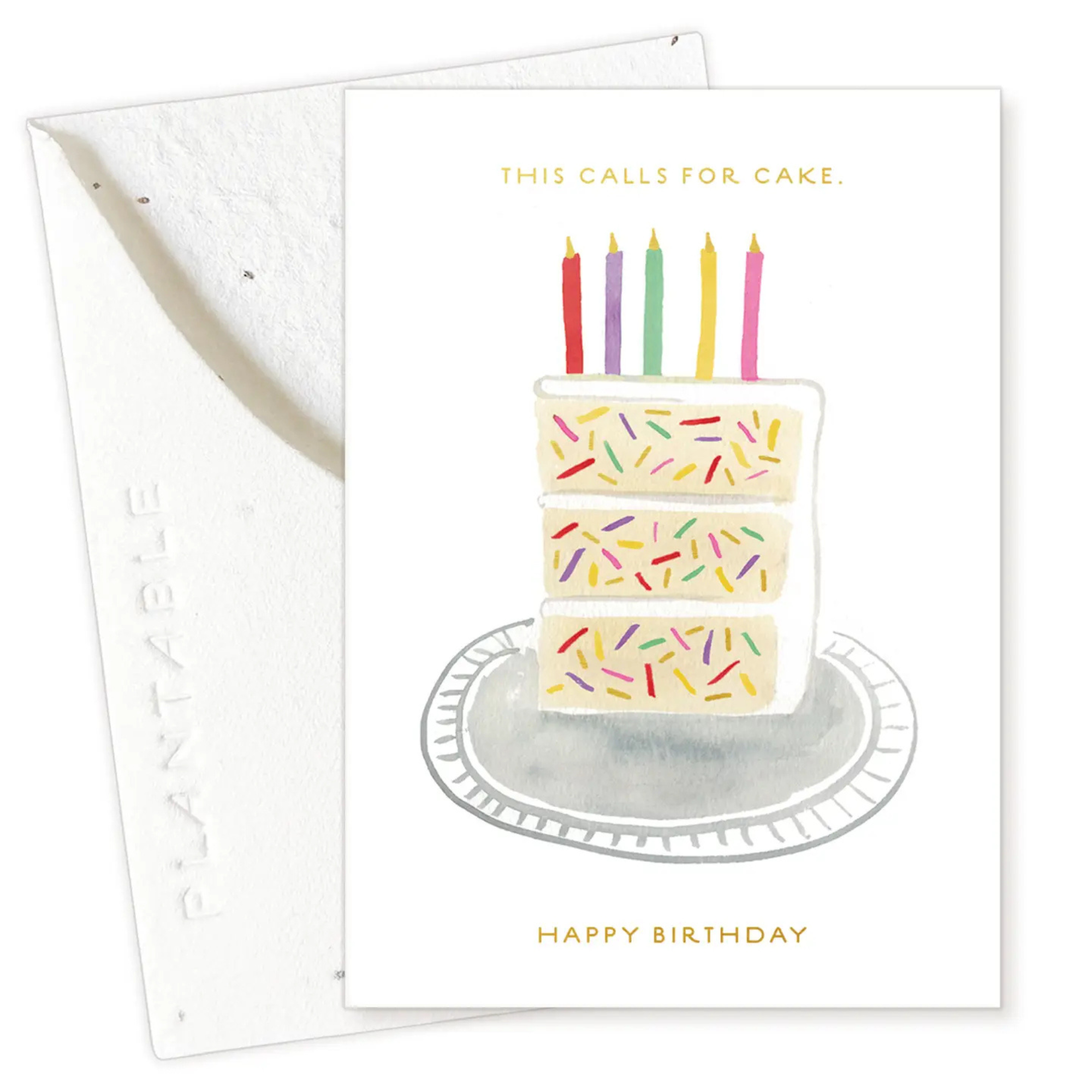 Birthday Slice Sprout - Mini Greeting Card